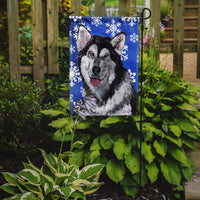 Alaskan Malamute Winter Snowflakes Holiday Flag Garden Size SC9491GF