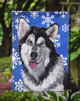 Alaskan Malamute Winter Snowflakes Holiday Flag Garden Size SC9491GF