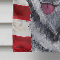 Alaskan Malamute USA Patriotic American Flag Flag Canvas House Size SC9497CHF