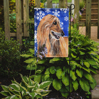 Afghan Hound Winter Snowflakes Holiday Flag Garden Size SC9499GF