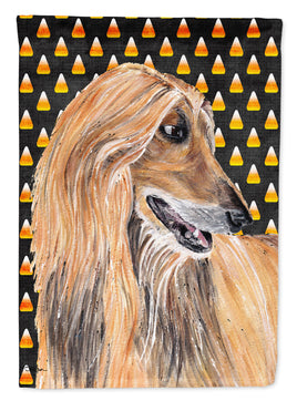 Afghan Hound Candy Corn Halloween Flag Canvas House Size SC9505CHF