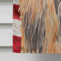 Afghan Hound USA Patriotic American Flag Flag Canvas House Size SC9506CHF