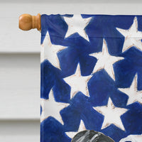 Chinese Crested USA American Flag Flag Canvas House Size