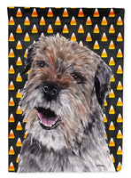 Border Terrier Halloween Candy Corn Flag Canvas House Size