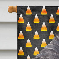 Brussels Griffon Halloween Candy Corn Flag Canvas House Size