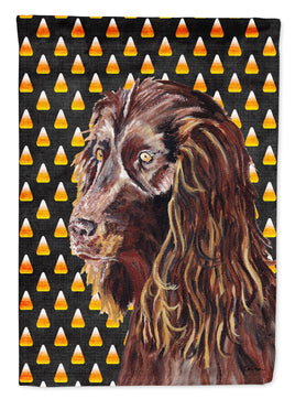 Boykin Spaniel Halloween Candy Corn Flag Canvas House Size