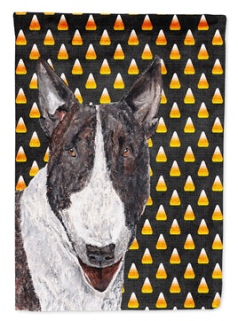 Bull Terrier Halloween Candy Corn Flag Garden Size