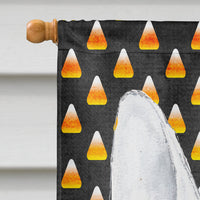 Bull Terrier Halloween Candy Corn Flag Canvas House Size