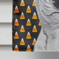 Bull Terrier Halloween Candy Corn Flag Canvas House Size