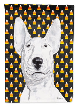 Bull Terrier Halloween Candy Corn Flag Canvas House Size