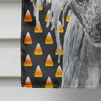 Chinese Crested Halloween Candy Corn Flag Canvas House Size