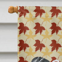 Chinese Crested Fall Leaves Flag Canvas House Size