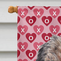 Border Terrier Valentine's Love Flag Canvas House Size