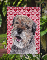 Border Terrier Valentine's Love Flag Garden Size