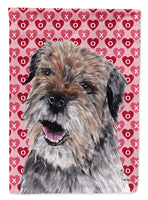 Border Terrier Valentine's Love Flag Garden Size