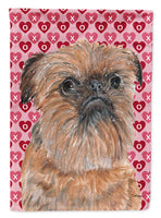 Brussels Griffon Valentine's Love Flag Canvas House Size