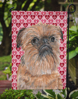 Brussels Griffon Valentine's Love Flag Garden Size