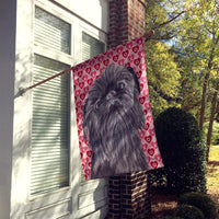 Brussels Griffon Valentine's Love Flag Canvas House Size