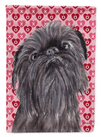 Brussels Griffon Valentine's Love Flag Garden Size