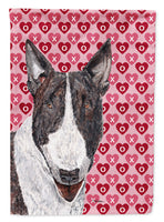 Bull Terrier Valentine's Love Flag Canvas House Size