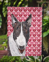 Bull Terrier Valentine's Love Flag Garden Size