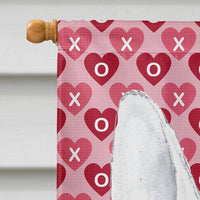 Bull Terrier Valentine's Love Flag Canvas House Size