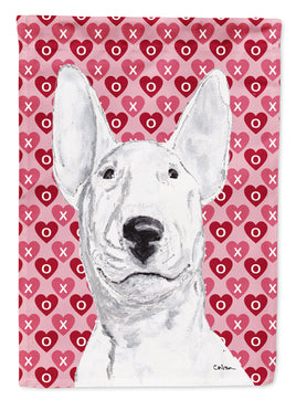 Bull Terrier Valentine's Love Flag Garden Size