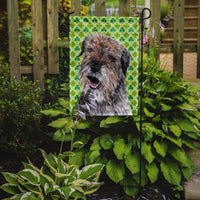 Border Terrier St Patrick's Irish Flag Garden Size