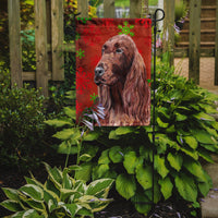 Irish Setter Red Snowflake Christmas Flag Garden Size