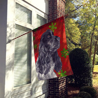 Cocker Spaniel Red Snowflake Christmas Flag Canvas House Size