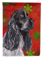 Cocker Spaniel Red Snowflake Christmas Flag Canvas House Size