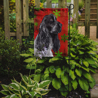 Cocker Spaniel Red Snowflake Christmas Flag Garden Size