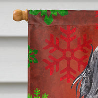 English Cocker Spaniel Red Snowflake Christmas Flag Canvas House Size