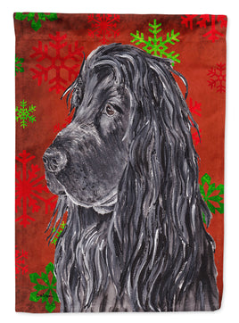 English Cocker Spaniel Red Snowflake Christmas Flag Canvas House Size