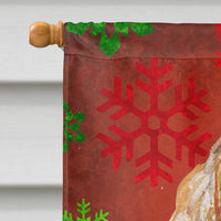 Cocker Spaniel Red Snowflake Christmas Flag Canvas House Size