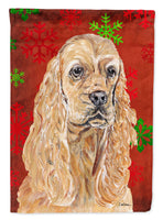 Cocker Spaniel Red Snowflake Christmas Flag Canvas House Size