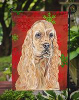 Cocker Spaniel Red Snowflake Christmas Flag Garden Size