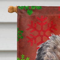 Border Terrier Red Snowflake Christmas Flag Canvas House Size