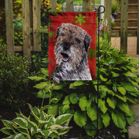 Border Terrier Red Snowflake Christmas Flag Garden Size