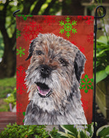 Border Terrier Red Snowflake Christmas Flag Garden Size