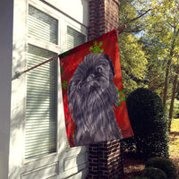 Brussels Griffon Red Snowflake Christmas Flag Canvas House Size