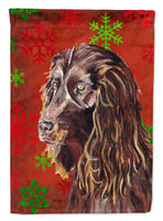 Boykin Spaniel Red Snowflake Christmas Flag Canvas House Size