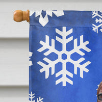 Irish Setter Blue Snowflake Winter Flag Canvas House Size