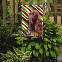 Irish Setter Candy Cane Christmas Flag Garden Size