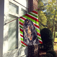 Coonhound Candy Cane Christmas Flag Canvas House Size