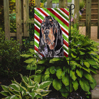 Coonhound Candy Cane Christmas Flag Garden Size