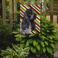 Cocker Spaniel Candy Cane Christmas Flag Garden Size