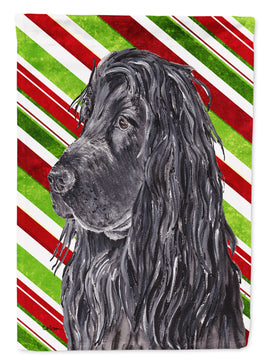 English Cocker Spaniel Candy Cane Christmas Flag Canvas House Size