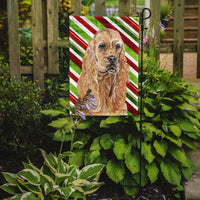 Cocker Spaniel Candy Cane Christmas Flag Garden Size