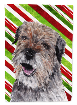 Border Terrier Candy Cane Christmas Flag Canvas House Size